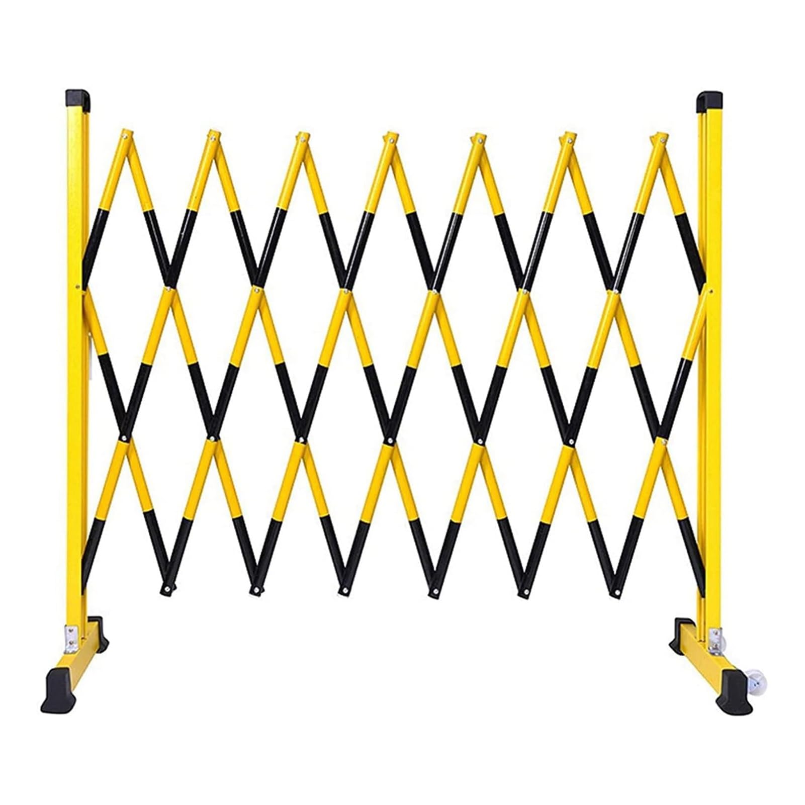 Barrière extensible en métal industriel avec roulettes clôture réglable de circulation 1m50