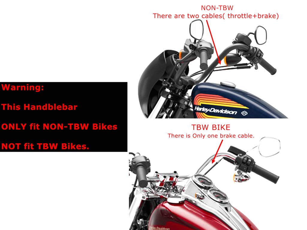 DraculeXtreme Massive 1 1/2 Inch Ape Hangers Handlebars, 12 Inch Black