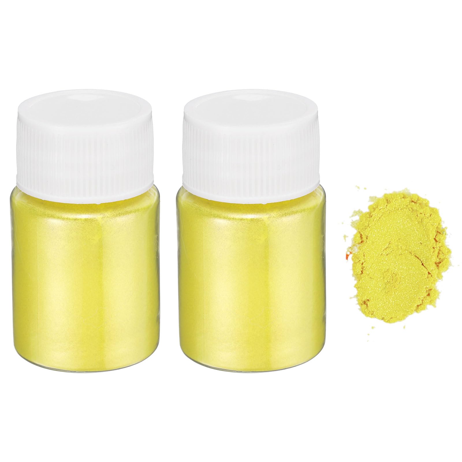 uxcell 2pcs 30g/1oz Mica Powder Natural Resin Epoxy Pigment Powders for Casting Resin, Car Paint, DIY Arts and Crafts, Lemon Yellow
