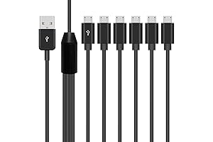 Poyiccot 6-in-1 Micro USB Multi Charging Cable