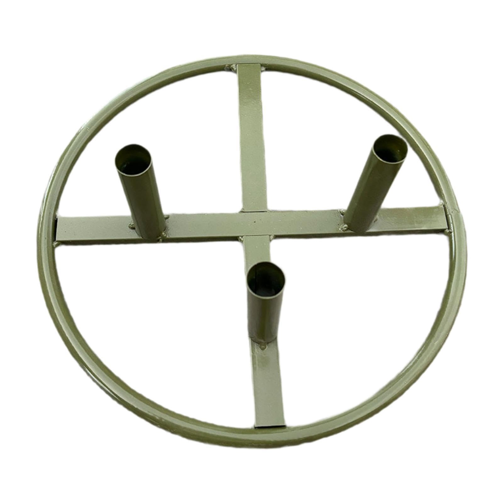 Base de hierro para exhibir flores en forma de poste, ideal para arreglos florales grandes, ideal para bodas y fiestas. Base para flores grandes de pie para el hogar, verde