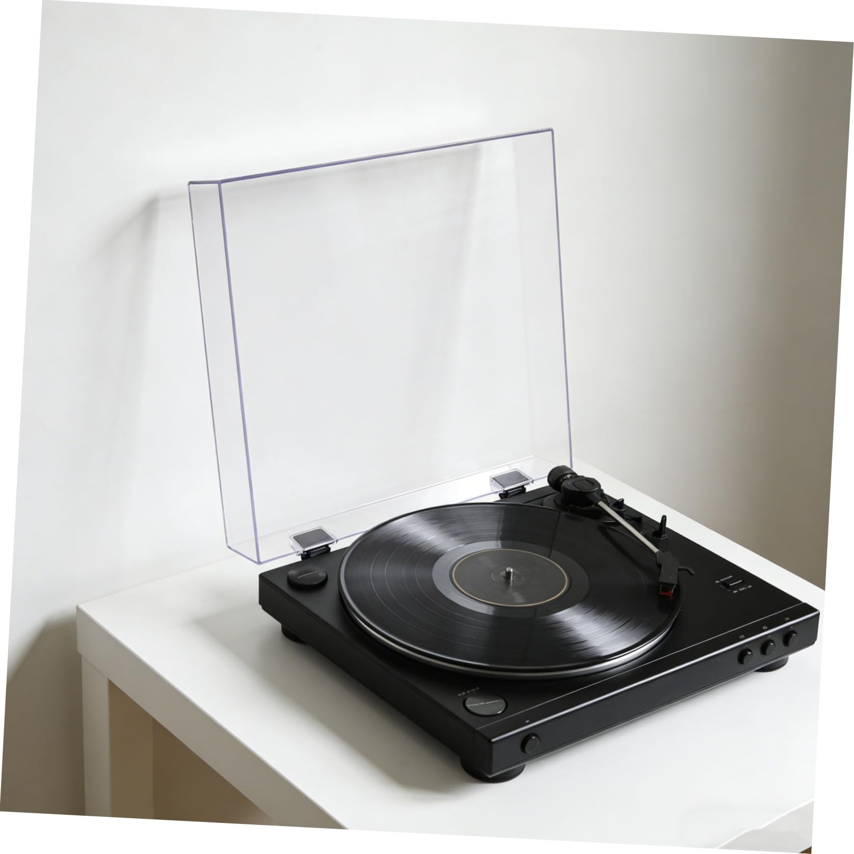 Coperchio antipolvere rettangolare trasparente in acrilico per - Protezione per apparecchi audio domestici 16,2x13,2x2,4 pollici