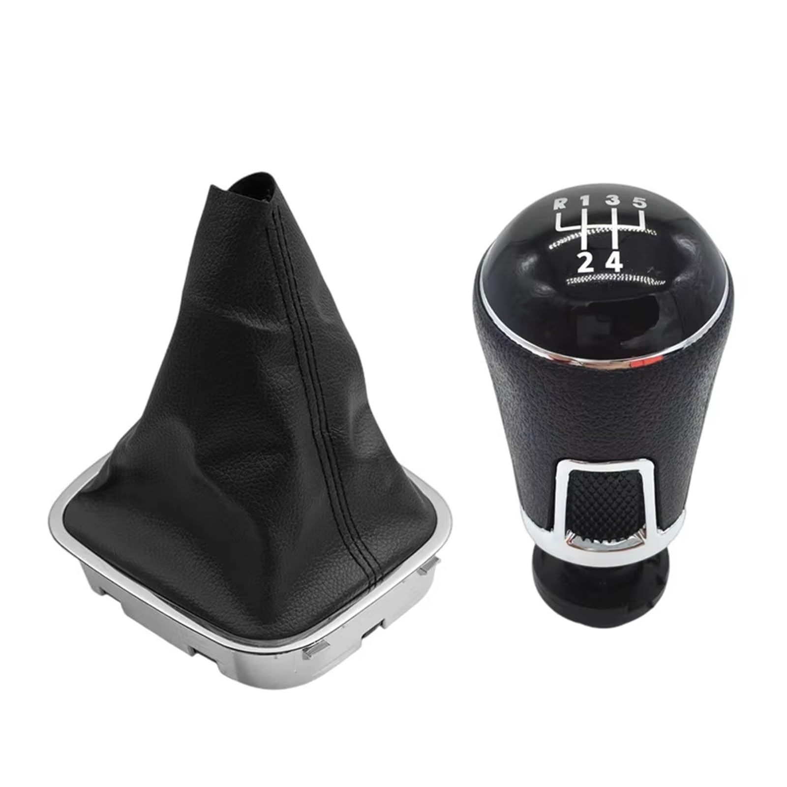 Tpsobru 5 Speed Case Shift Gear Lever Knob For Vw For Polo 6C 2011-2019 5/6 Speed Car Gear Shift Knob Lever Pen Gaiter Boot Cover Car Gear Shift Cover(5 Speed Case)