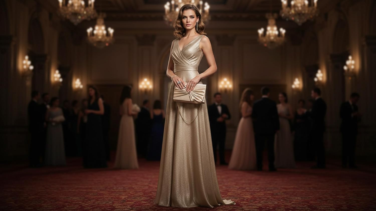 CHARMING TAILOR Satin Bow Formal Bag Women Evening Purse Elegant Clutch Handbag Wedding/Prom/Party