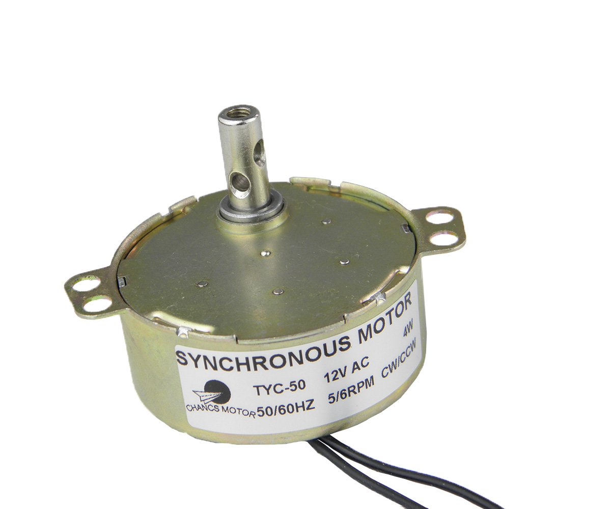 Chancs Light Tyc-50 Synchronous Motor 12V Ac 5-6Rpm Cw/Ccw 4W Gear Motor Fan Motor