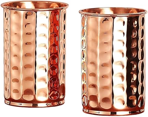 HEALTHANDWEALTH Vaso de Julep de menta de cobre puro, 11.8 onzas, Derby con diseño floral grabado para cócteles y bebidas, mantiene las bebidas