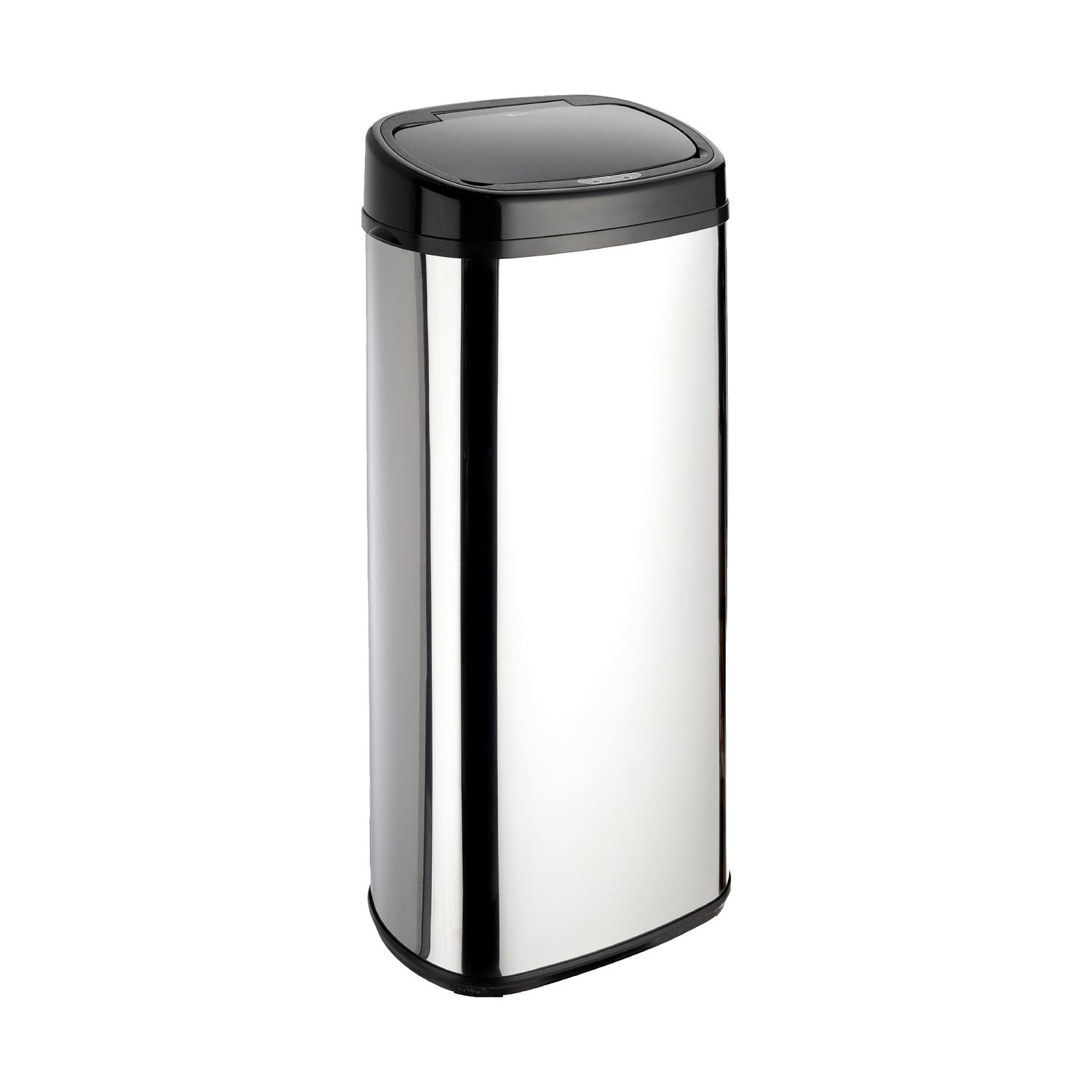 Dihl 68L Onyx Chrome with Black Lid Stainless Steel Auto Touchless Hands-Free Sensor Kitchen Waste Dust Bin Automatic Motor