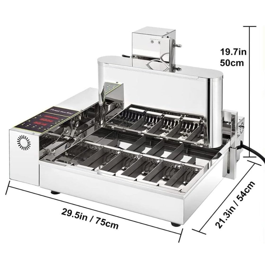 Máquina automática de donas, freidora digital con ajuste de temperatura, 110 V