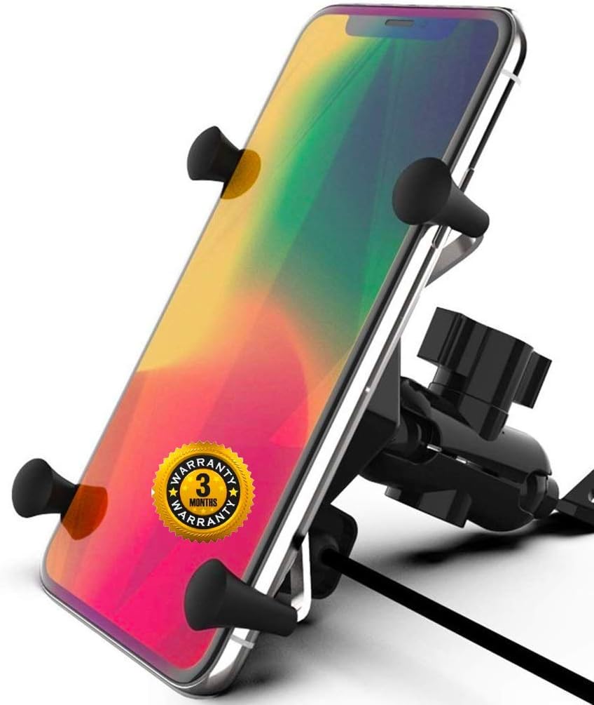 LIFEHAXTORE® Xtore Universal Bike Mobile Phone Holder with 360° Rotation | Fits All Smartphones (Black)