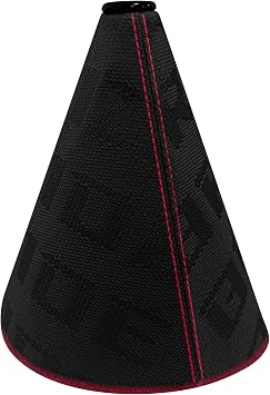 Gear Shift Knob Boot Dust Cover, Shifter Shift Boot Cover Protector, Canvas Fabric Manual Automatic Stick Shifts Knob Sleeve Gear Gaiter Protector with Stitch, Universal Car AccessoriesBlack