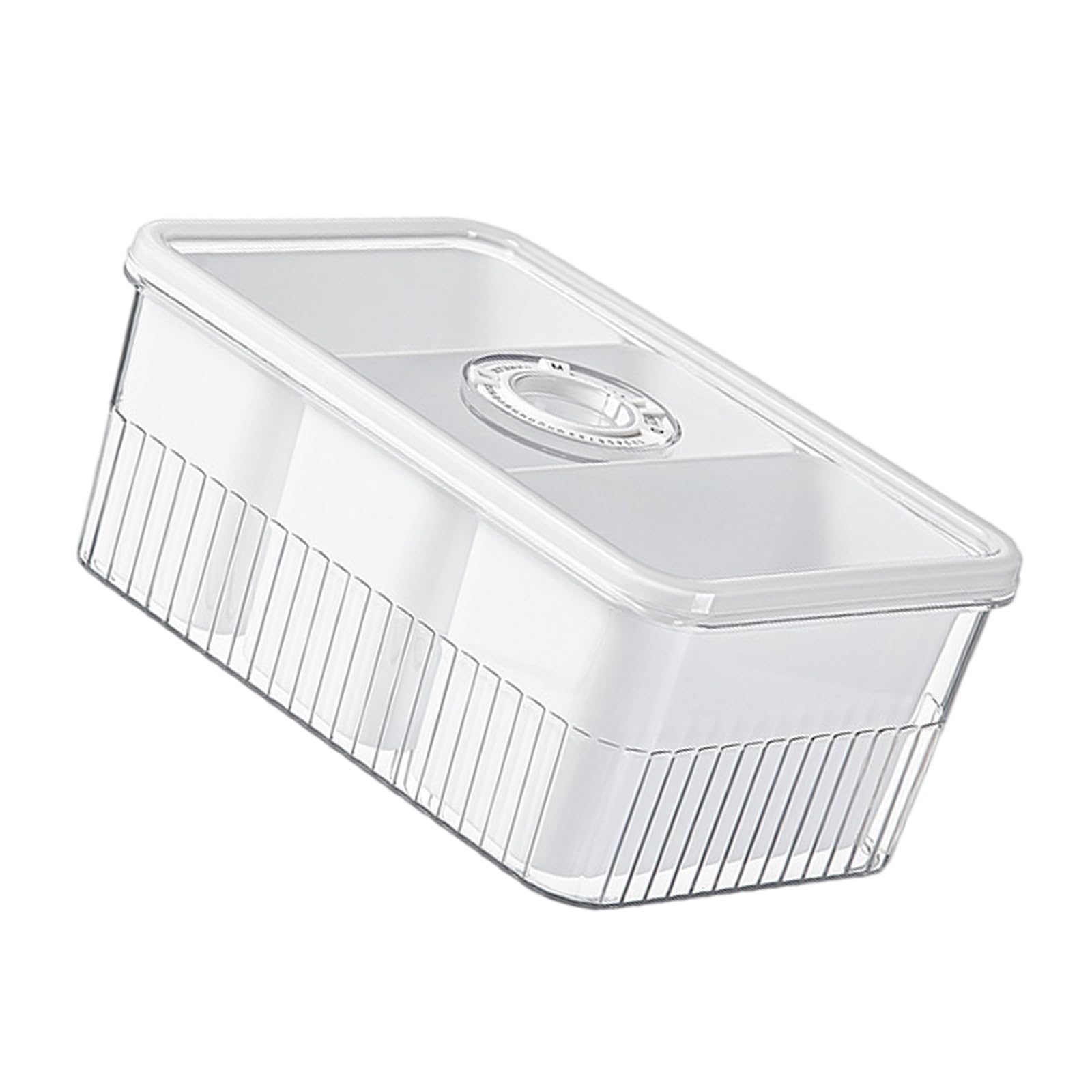 YROHGKPN Stackable Kitchen Container with Divided Compartments for Florals Teas Drying Foods Transparency Storage Box Compartmentalized Teas Storage Container