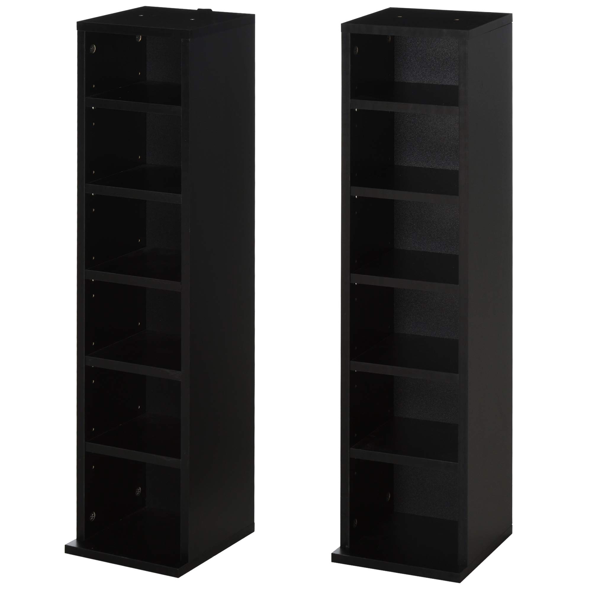 Buy 204 CD Media Display Shelf Unit Set of 2 BluRay DVD Tower