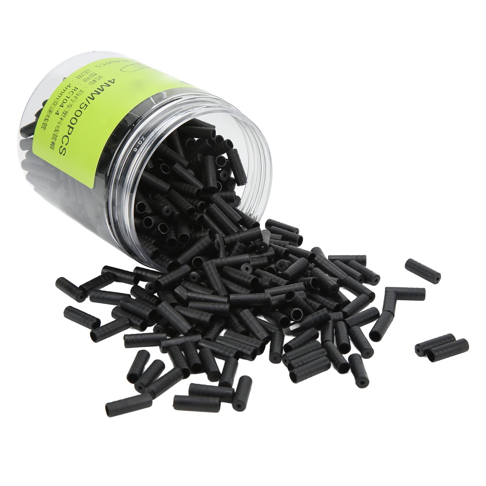 VBESTLIFE Bike Shifter Cable End Caps 4mm 500Pcs/Pack Plastic Ferrules, Standard Derailleur Brake Cable Tips for Mountain Road Bicycle Maintenance Repairing