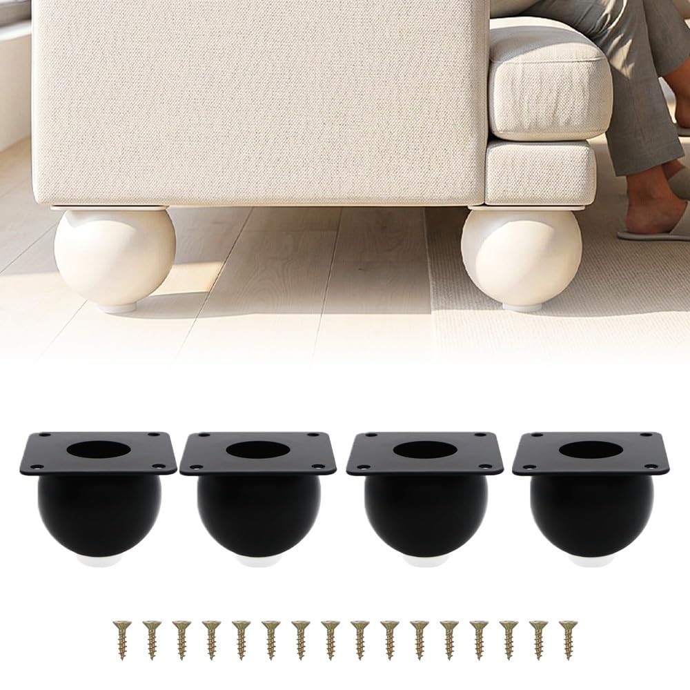 Patas para muebles negros de 10cm ideales para transformar el estilo de tu salón