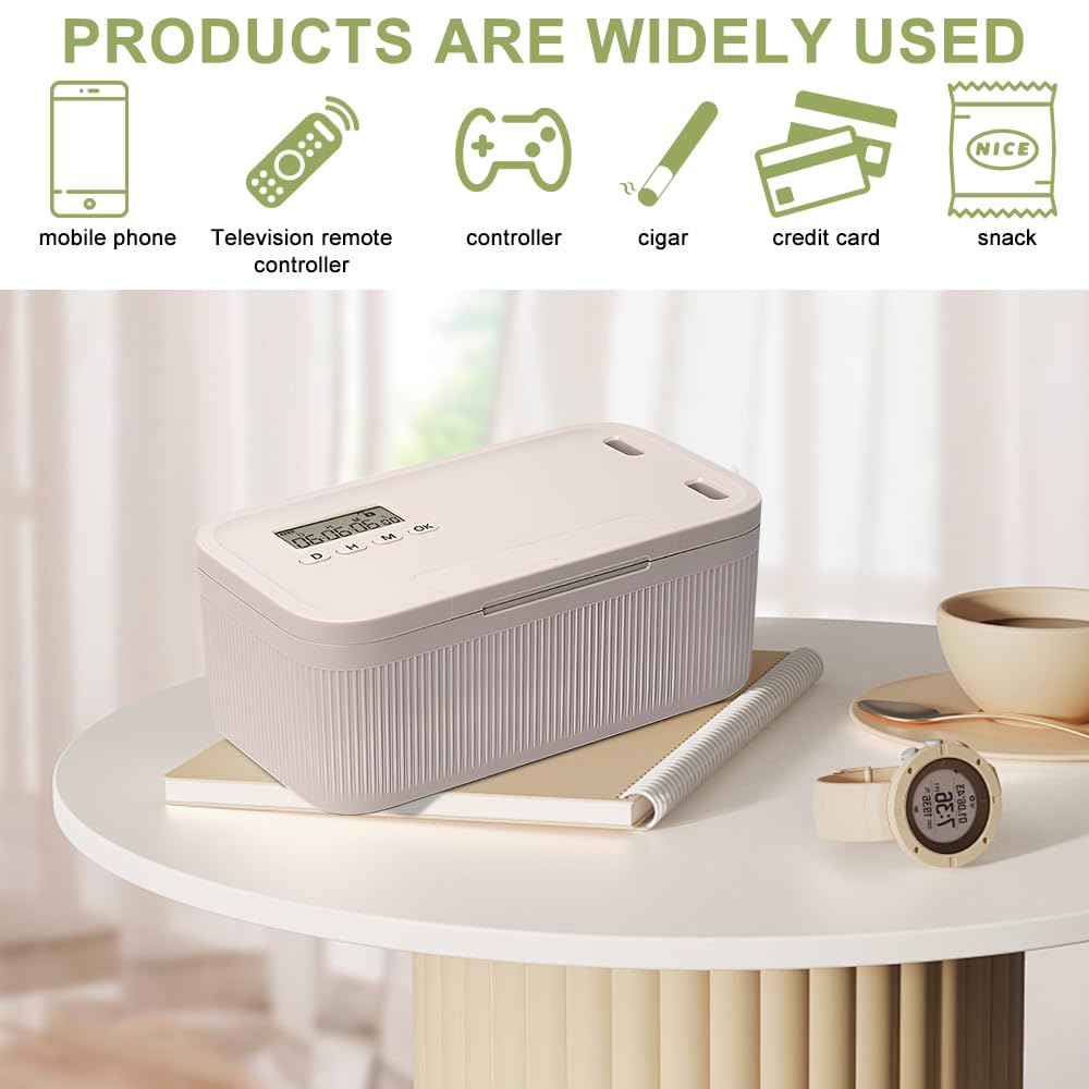 Coffre-fort Sécurisé avec Minuterie, Boîte de Verrouillage de Téléphone avec Minuterie, retirer la prise des téléphones, Protection Enfants Anti-Dépendance, pour la maison, le bureau