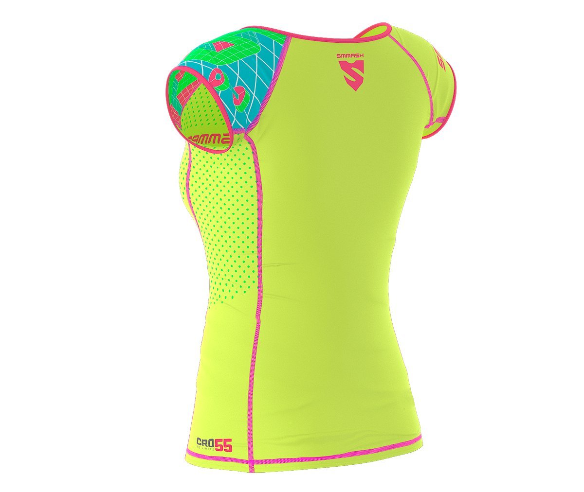 SMMASH Funktionsshirt Damen Kompressionsshirt Sportshirt Kurzarm Atmungsaktiv Second Skin Technologie Fitness Oberteil Outdoor