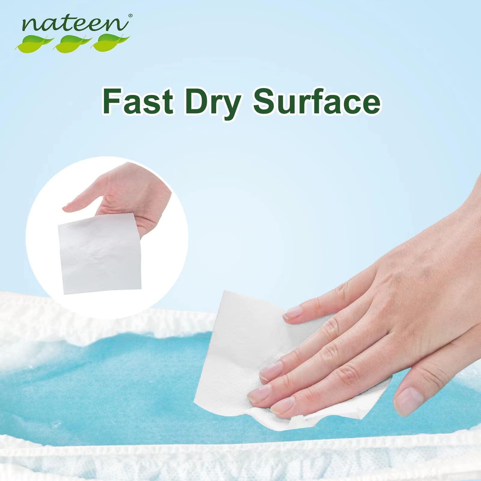 Nateen Premium Baby Diapers, Overnight Use Disposable Diapers for Sensitive Skin, Ultra Thin Diapers with Comfortable Fit. Size 0 (Premature), 50, Count.