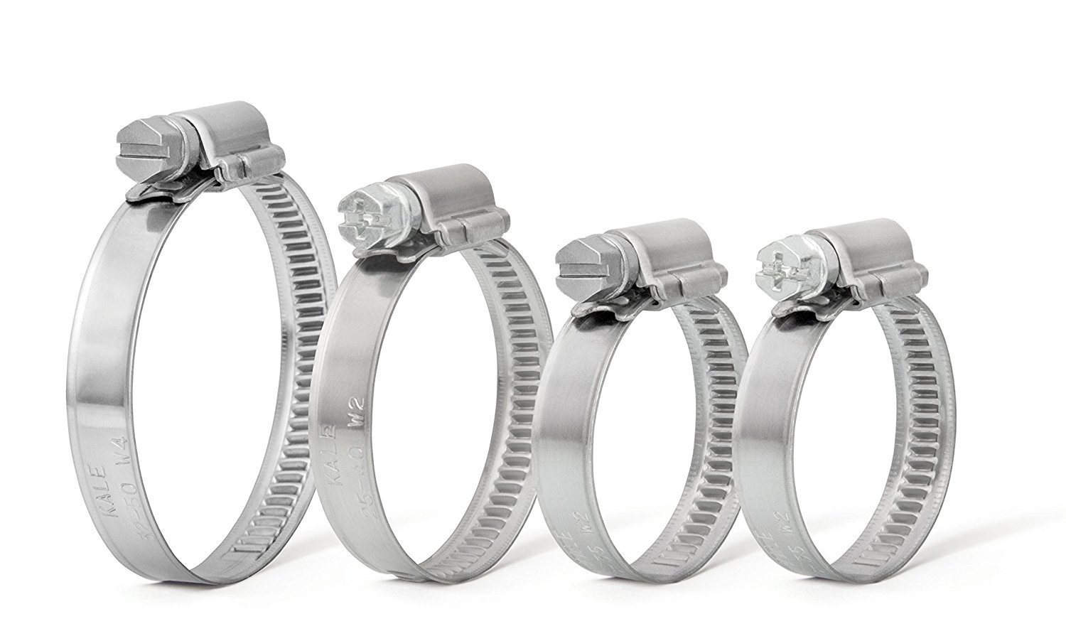 Pack of 2 Metal Hose Clips Ducting Tube Clamps Rubber Pipe Steel Bands (80mm - 100mm)