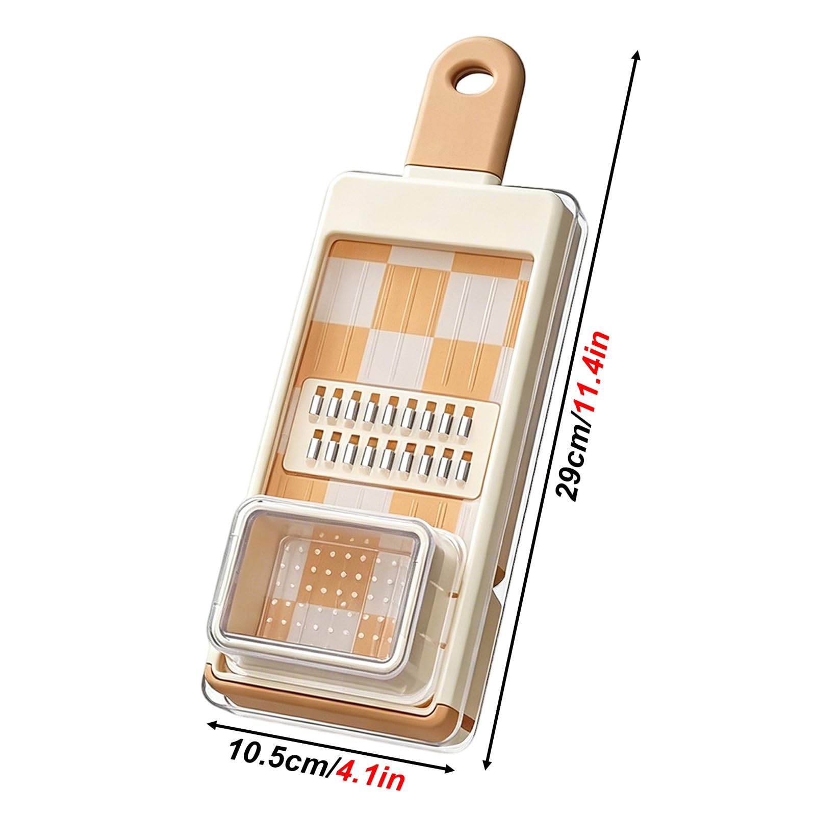 Mandolina de Cocina Profesional Cortador de Verdura, Mandolina Verduras, con Soporte para Alimentos, Cuchillas Ajustables Acero Inoxidable, Cortar Frutas y Verduras Rápidamente