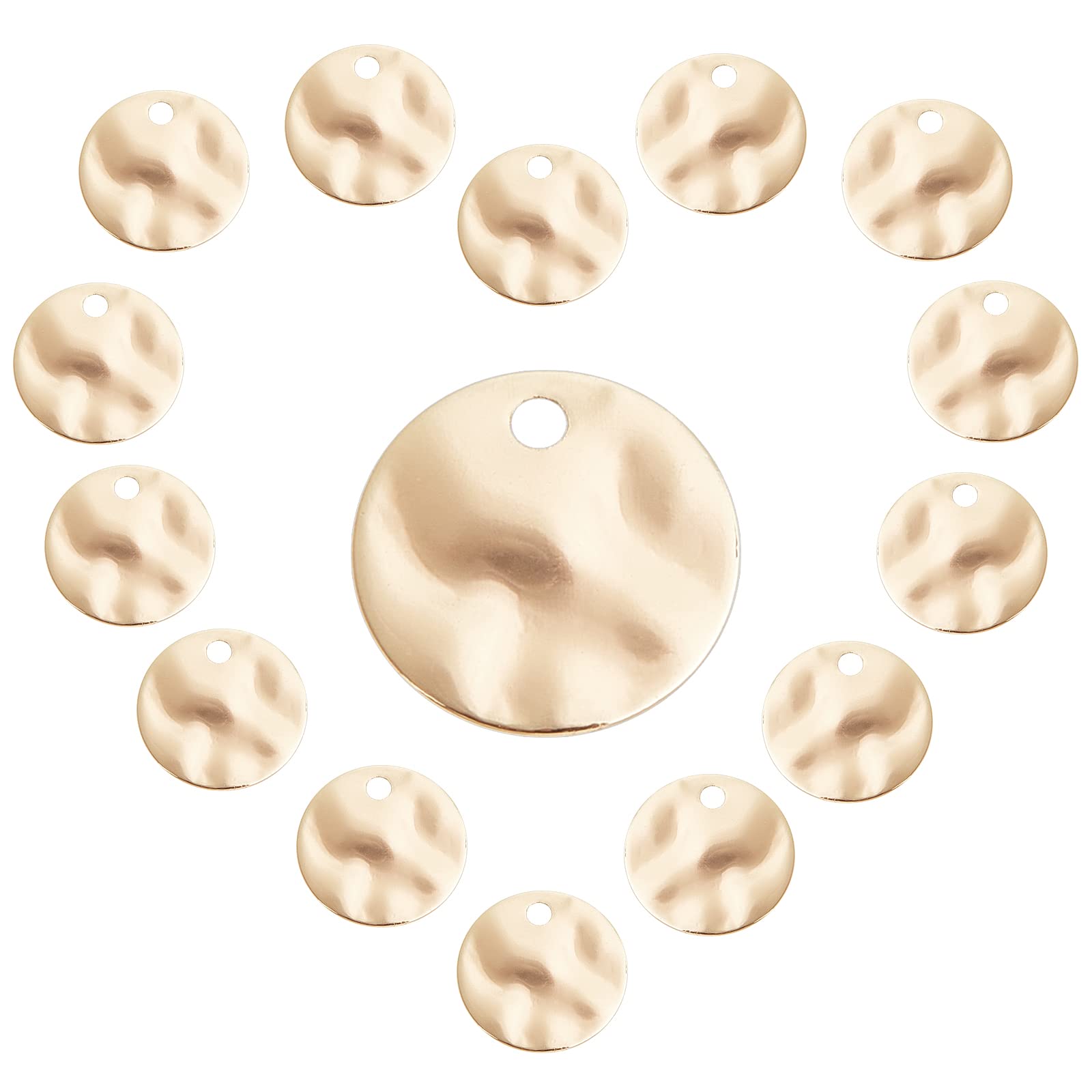 SUNNYCLUE 20 Cerchi Metallici Vuoti Per Timbratura – Alluminio 25mm Con Foro 3mm – Kit Creazione Gioielli DIY
