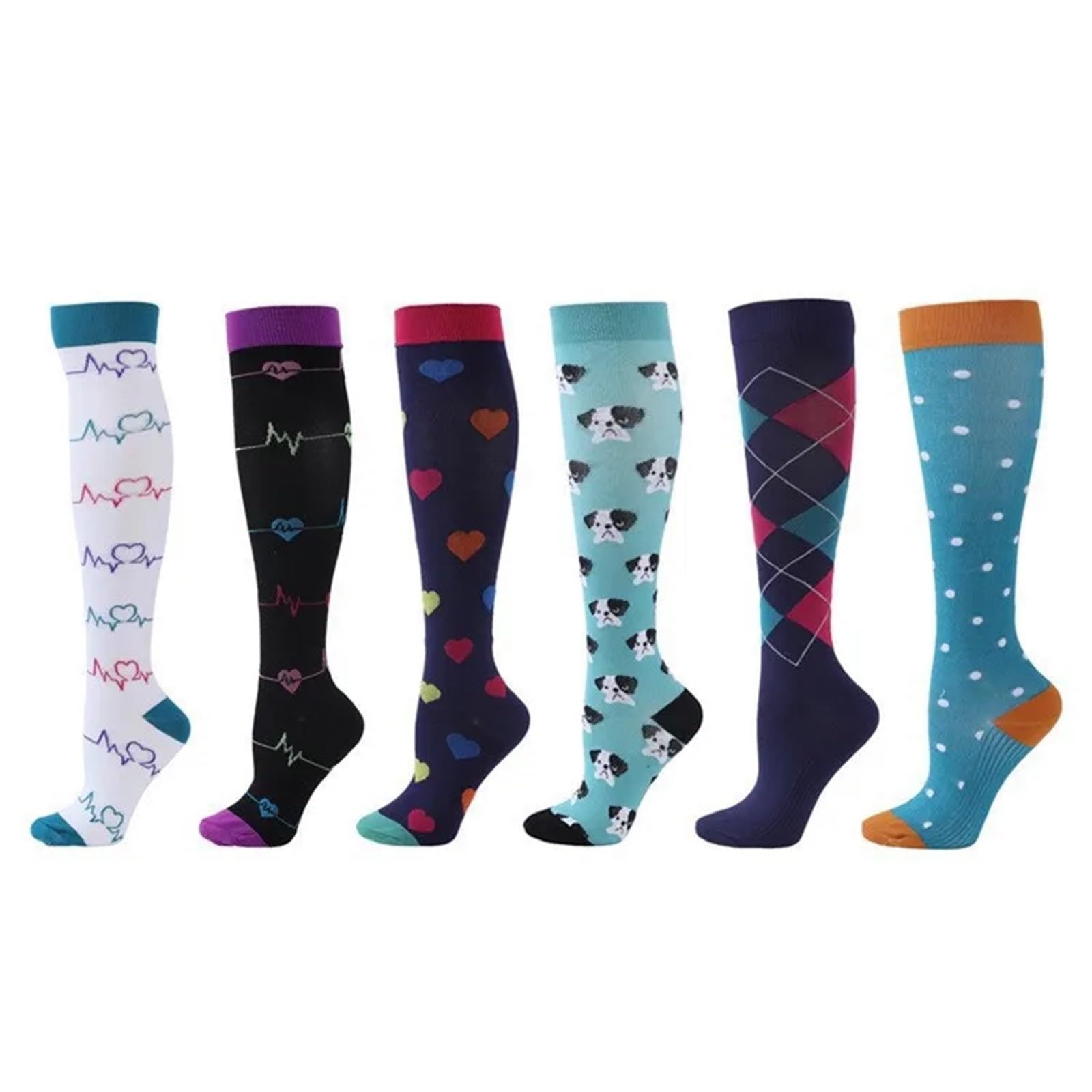 Calze Compressione Calzini A Compressione For Leggings Da Corsa, Da Calcio, Unisex, For Adulti, Edition Network, Calzini Da Infermiere Rossi A Pressione, Da Uomo(ANS006-10,S-M)