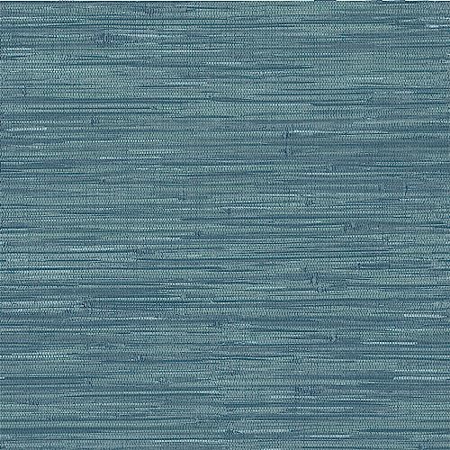 NuWallpaper Steel Blue Grassweave Peel & Stick...
