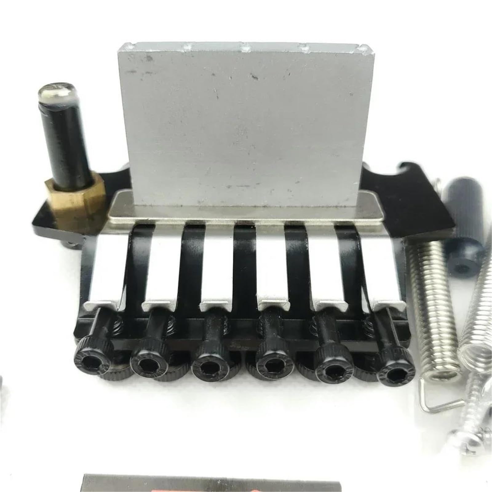 WODL1 Sześciostrunowa gitara elektryczna Mostek podwójny blokowany Tremolo Czarny Mostek Gitary Profesjonalnej
