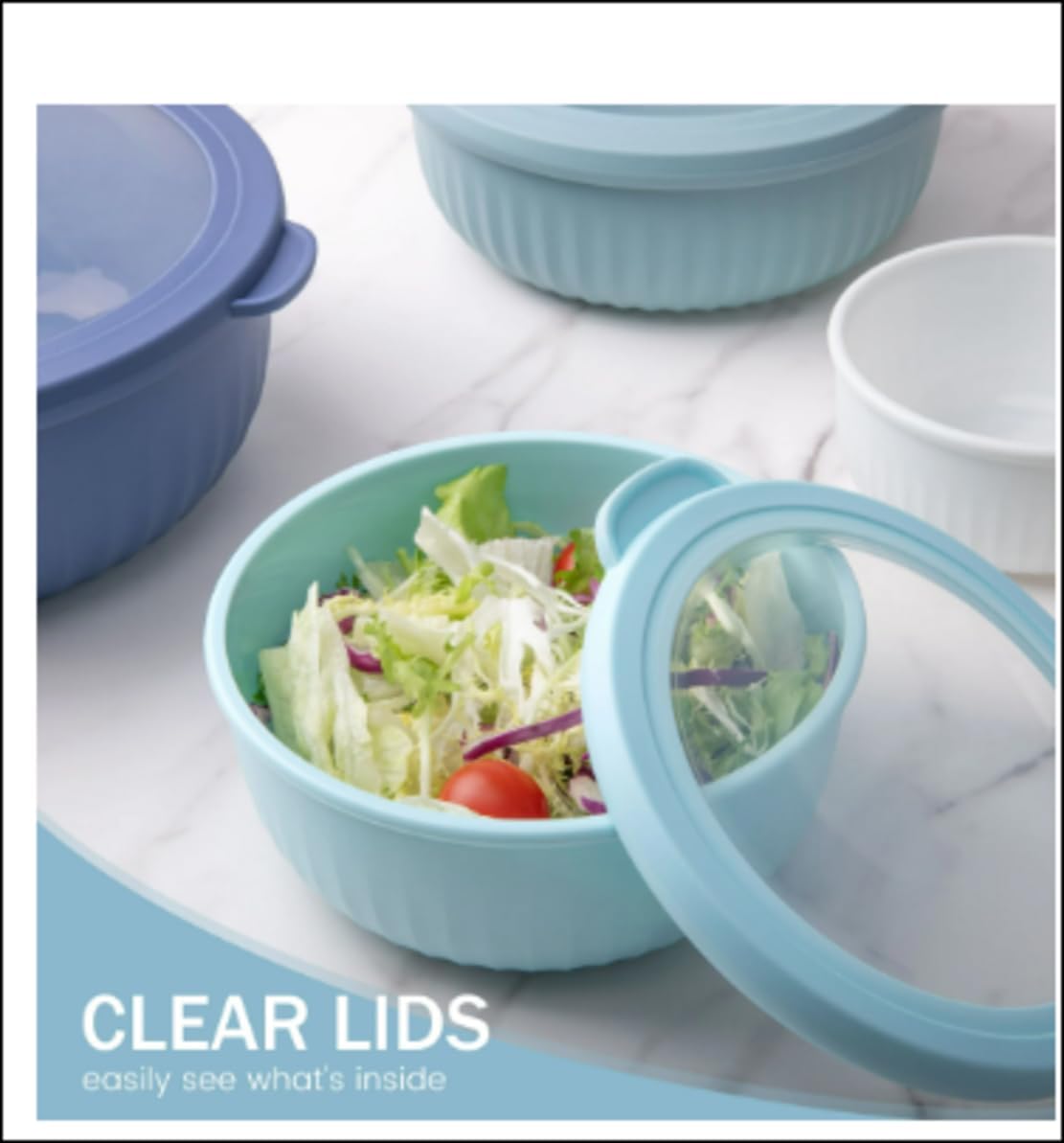 Mixing & Storage Bowl Set, 8-Piece – Blue