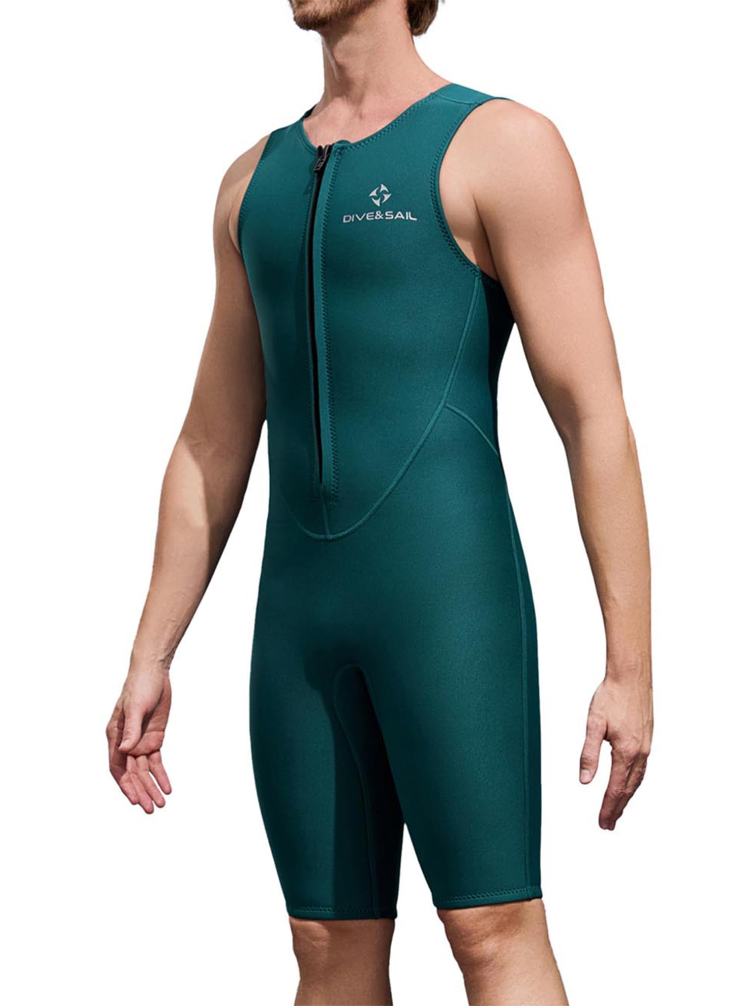 Kaerm Traje de neopreno de 2 mm de una pieza deportivo sin mangas traje de buceo corto para deportes acuáticos Snorkel Surf
