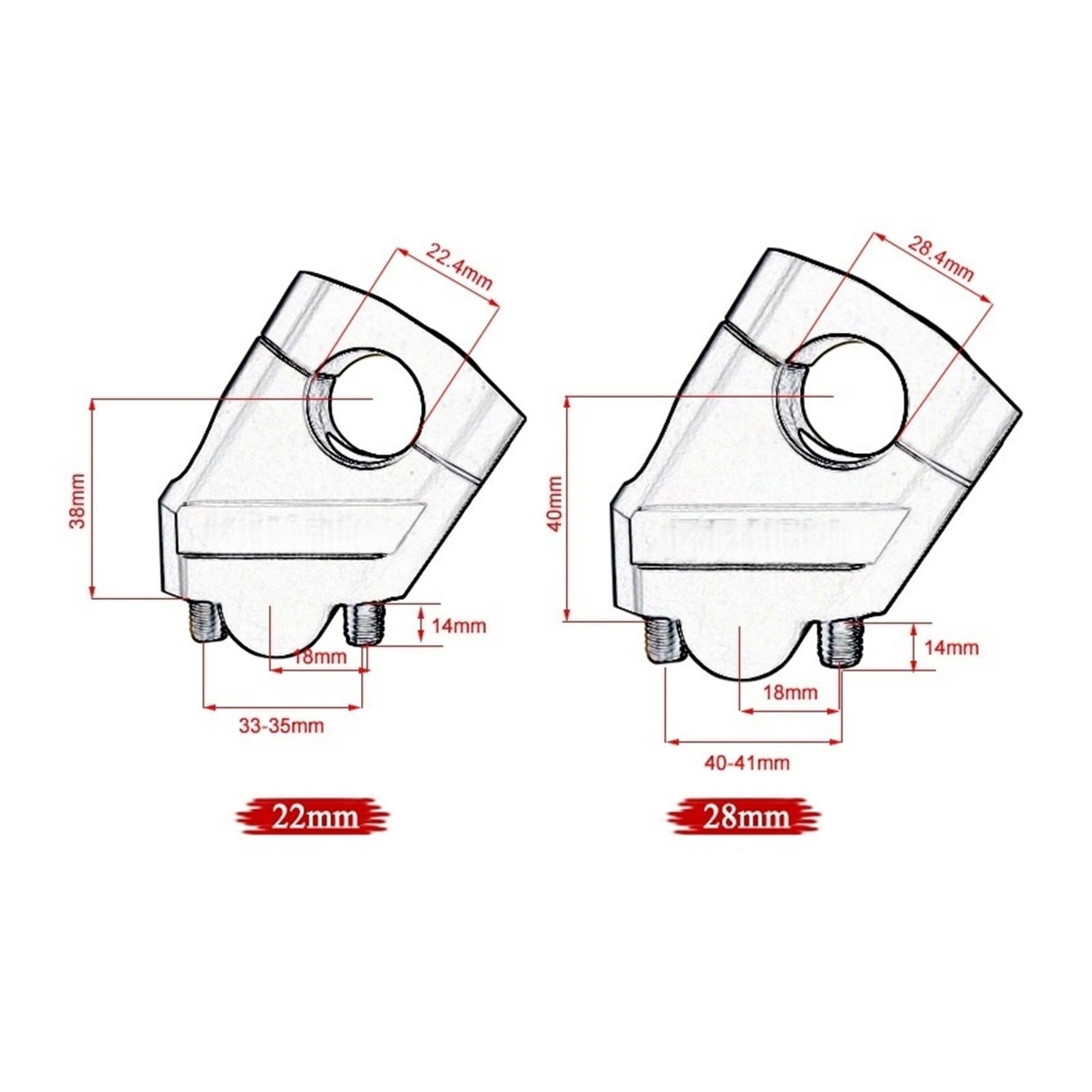 Passend Für Honda NTV650 NTV 650 Deauville 700 Varadero 125 Motorrad Lenker Riser Bar Montieren Griff Klemme Lenker Riser(22mm Silver)
