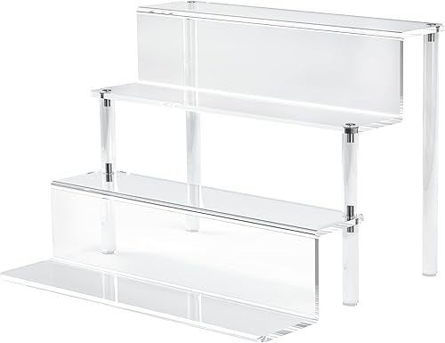 Elevadores de exhibición de 12 pulgadas, soporte organizador de perfumes de 4 niveles, figuras transparentes para cupcakes, estantes de postres para