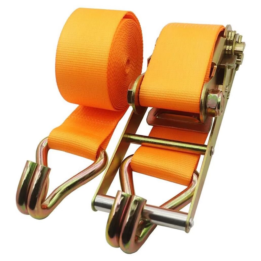 Ratschenzurrgurt-Set, hochbelastbare 1-20 m Lange Zurrgurte mit Doppel-J-Haken und Griff für Umzüge, Haushaltsgeräte, Geländefahrzeuge, LKWs, Anhänger, Kajaks(W7.5cm/3in,18.0cm/59.1Ft)