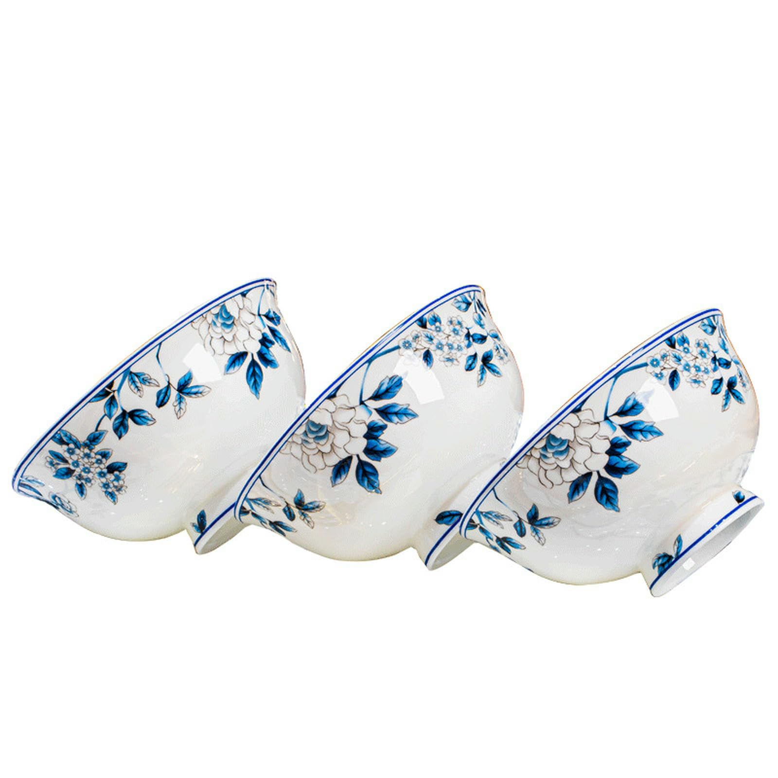 Ceramiczne niebiesko-białe niebieskie pawie naczynia wysokotemperaturowe domowe świeże i wykwintne zastawa stołowa - niebieski paw 18 głowic