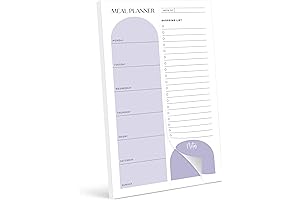 Organize Your Meals 6x9 Magnetic Meal Planner for Refrigerator, 52-Week Notepad with Perforated Shopping List