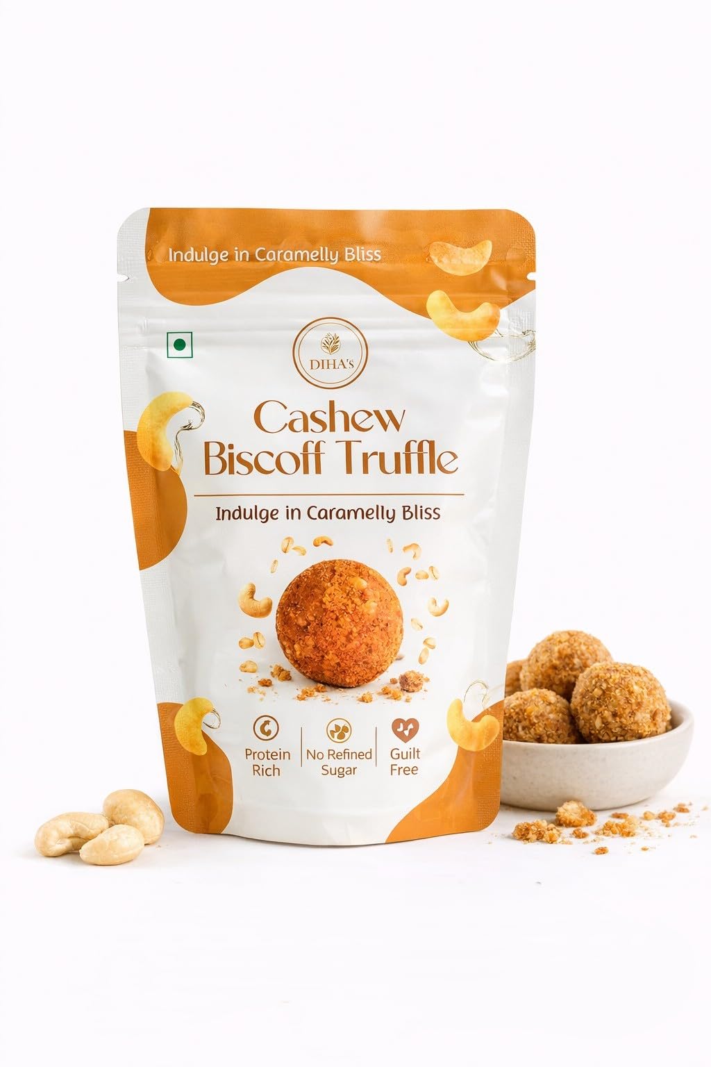 DIHA's Cashew Truffle, Caramel Bliss Bites, Protein Rich, No Refined Sugar, 80 Grams-picture-12
