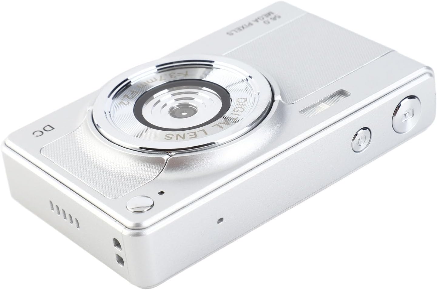 Travel Camera, Student Camera Digital Camera with Auto Focus and 8X Zoom 1080P HD LED Fill Light 50MP for Camping for Teens (Silver)