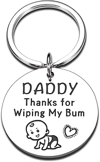 First Time Dad Gifts for New Daddy, Funny New Dad Gifts Keychain for Men, New Dad Gifts from Wife New Mommy, Husband Hubby First Father’s Day Birthday Christmas Gifts for Him Son First Time Dad