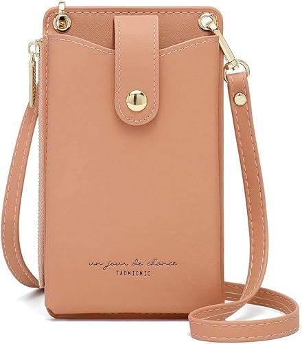 Bolso cruzado para teléfono celular para mujer, pequeño bolso de hombro de cuero ligero, bolso de mano, tarjetero, cartera con cordón, bolsa para