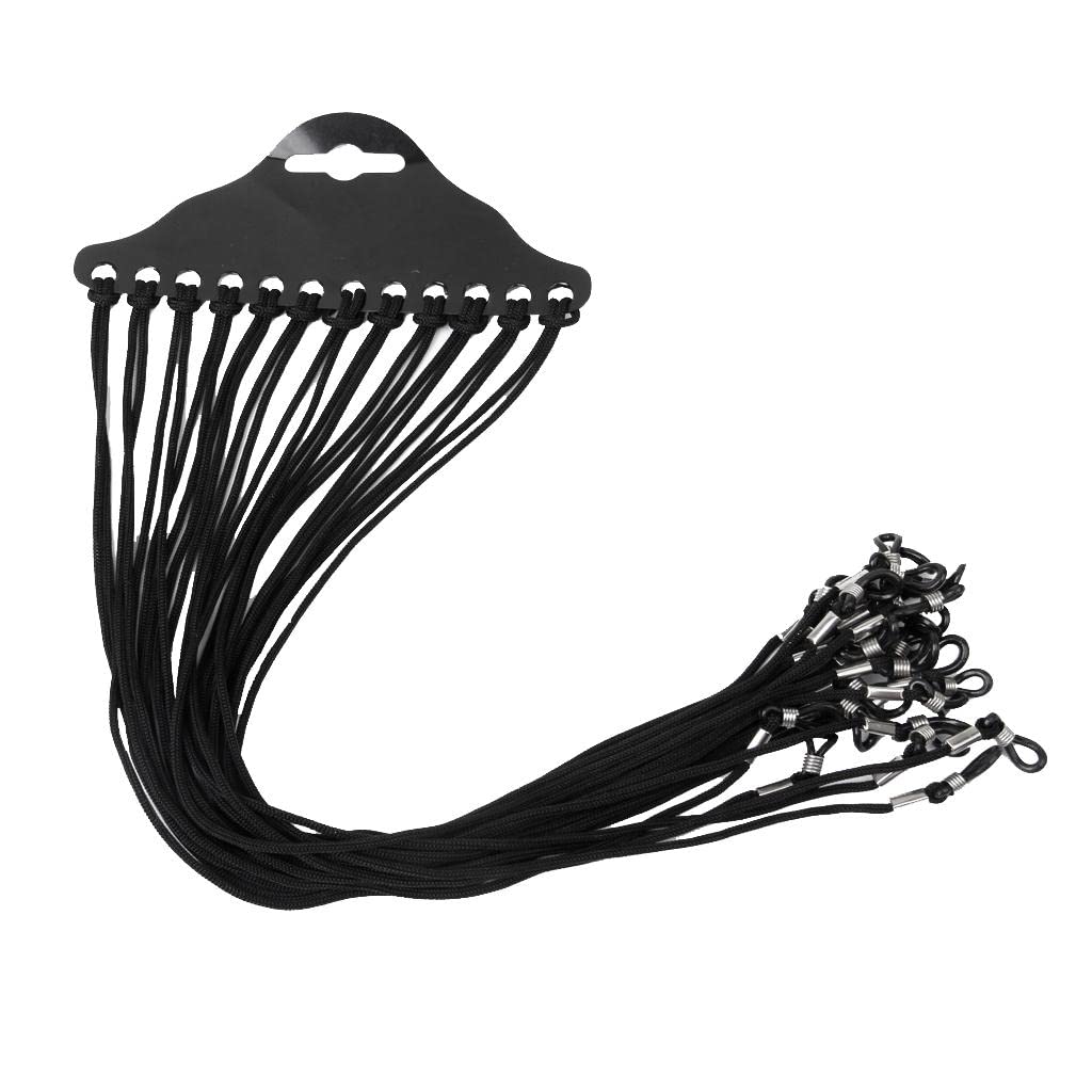 LOOM TREE® 12Pcs Black Nylon Eyeglass Holder Sunglass Eyewear Cord Neck | Vision Care | Other Vision Care-image-26