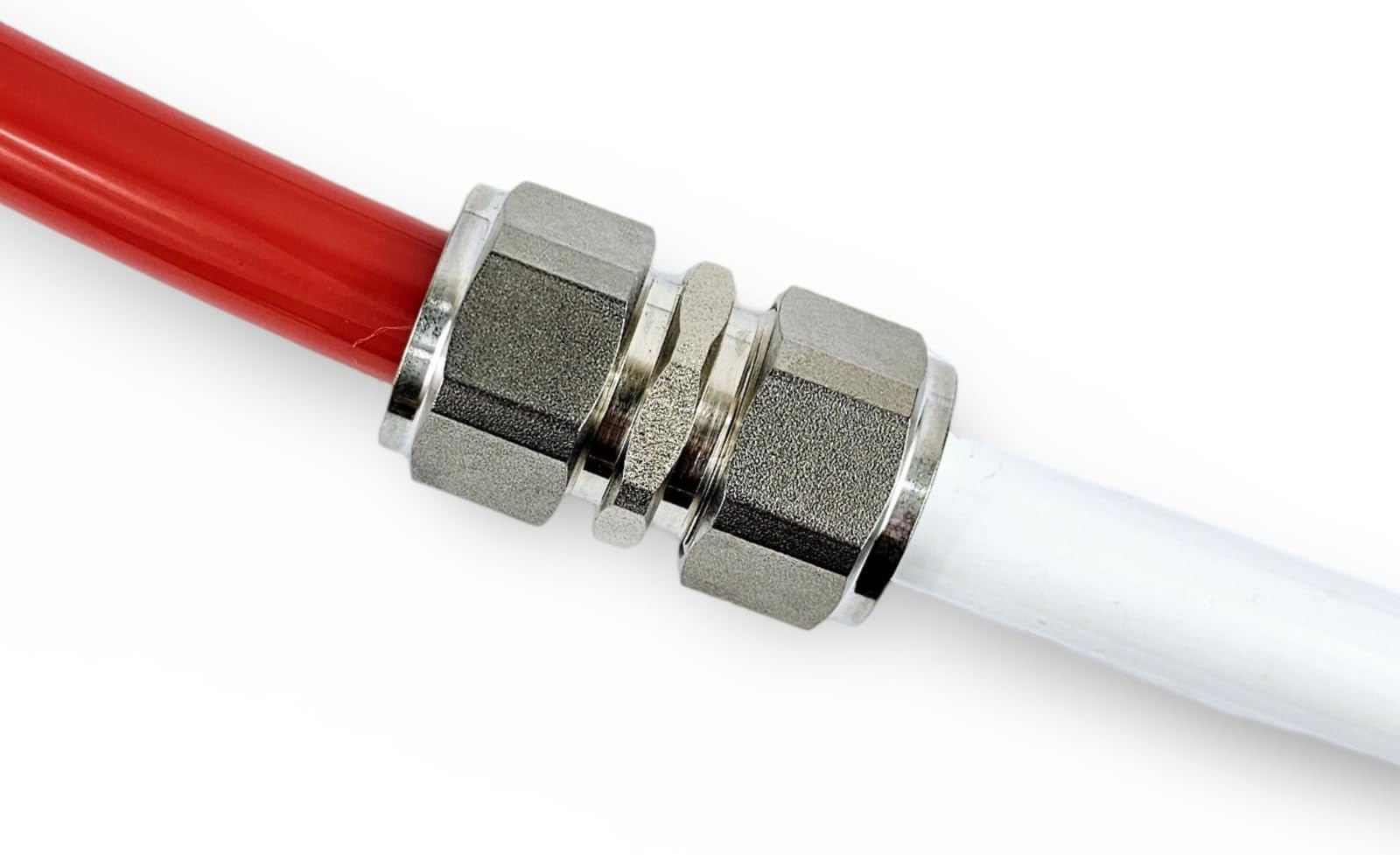 Adapter Reducer for Water Underfloor Heating Evoh Pipe and Multilayer Pert-Al Pert and Pex Pipe, Reducing Coupling Plastic to Copper Pipe (16mm Evoh x 20mm Plastic)