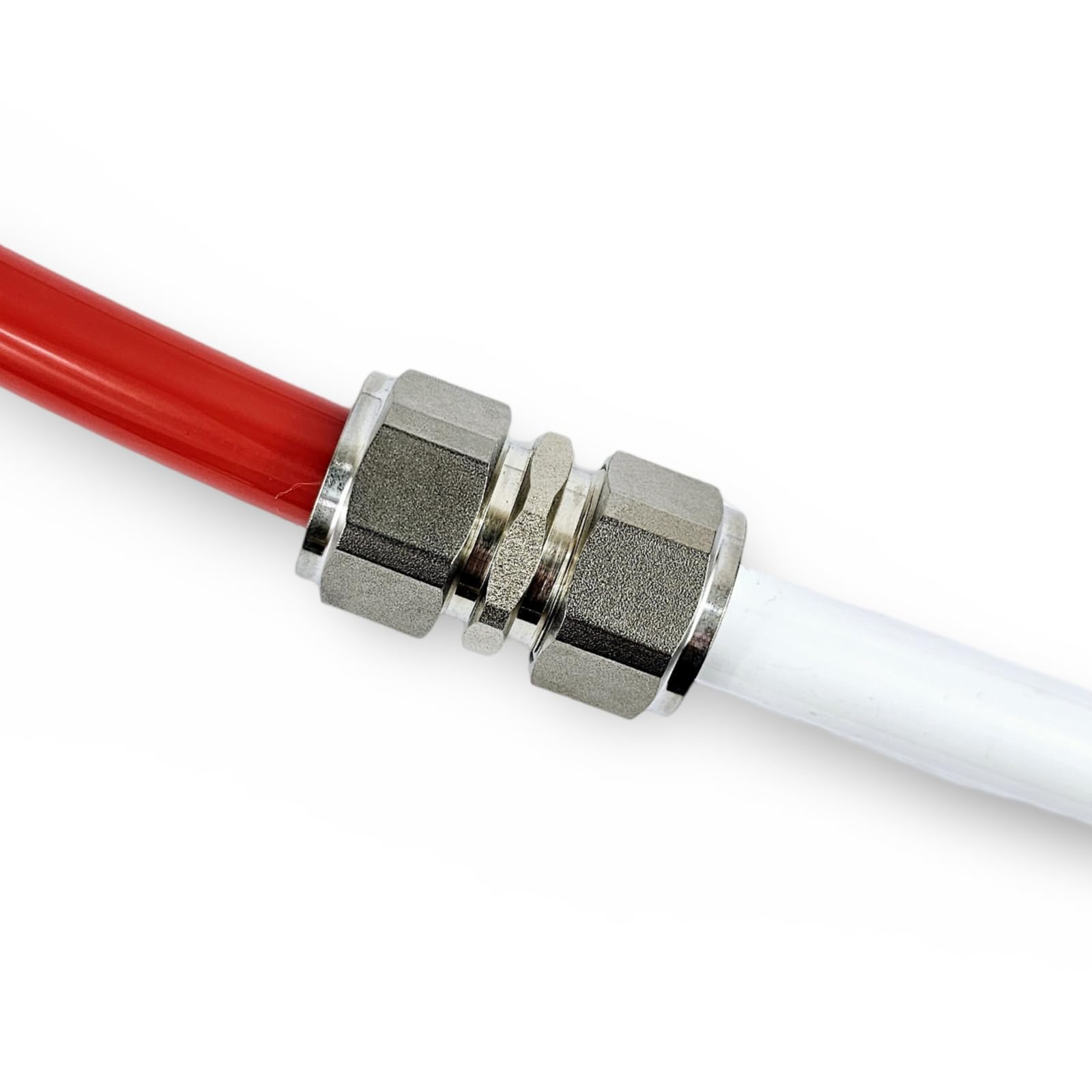 Wärmer System Nickel Plated Adapter Reducer For Water Underfloor Heating Evoh Pipe And Multilayer Pert-Al Pert And Pex Pipe, Reducing Coupling Plastic To Copper Pipe (12X1.6mm Evoh X 15Mm Plastic)