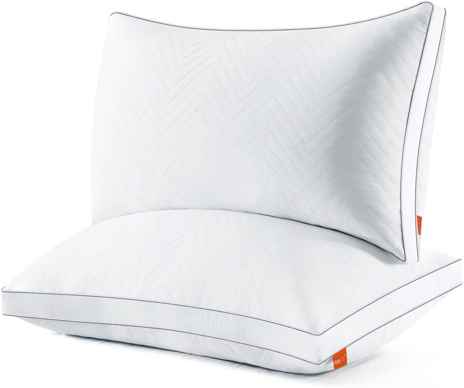 Maxzzz Standard Size Bed PillowsSet of 2, Luxury Hotel Quality FluffyPillows, for Back, Stomach or SideSleepers