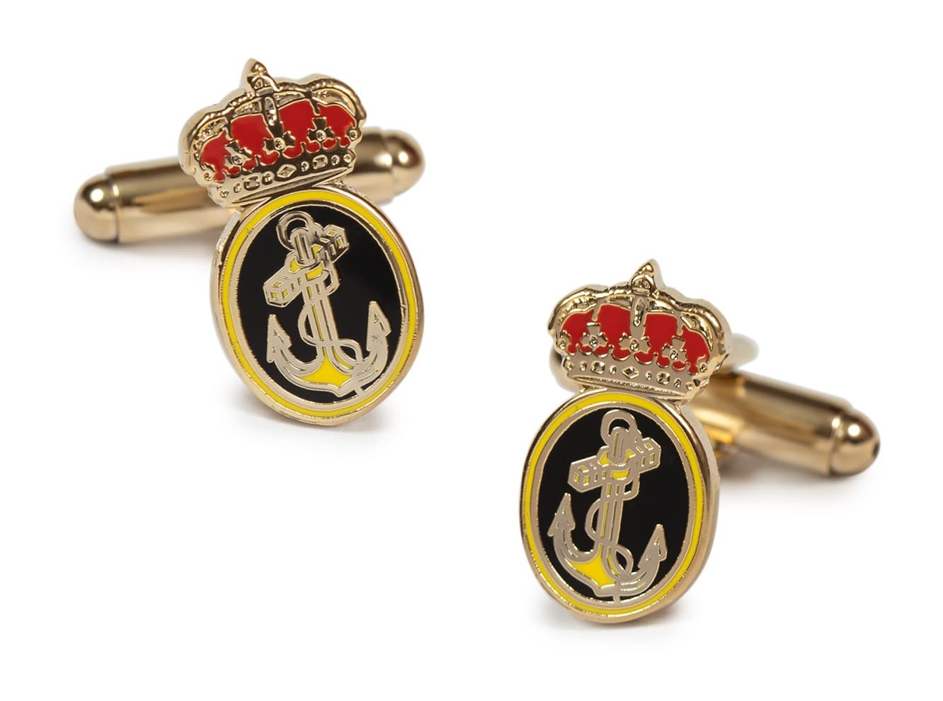 Gemelolandia | Gemelos para Camisa Emblema Armada Española Gemelos Originales Para Camisas | Para Hombres y Niños | Regalos Para Bodas, Comuniones, Bautizos y Otros Eventos