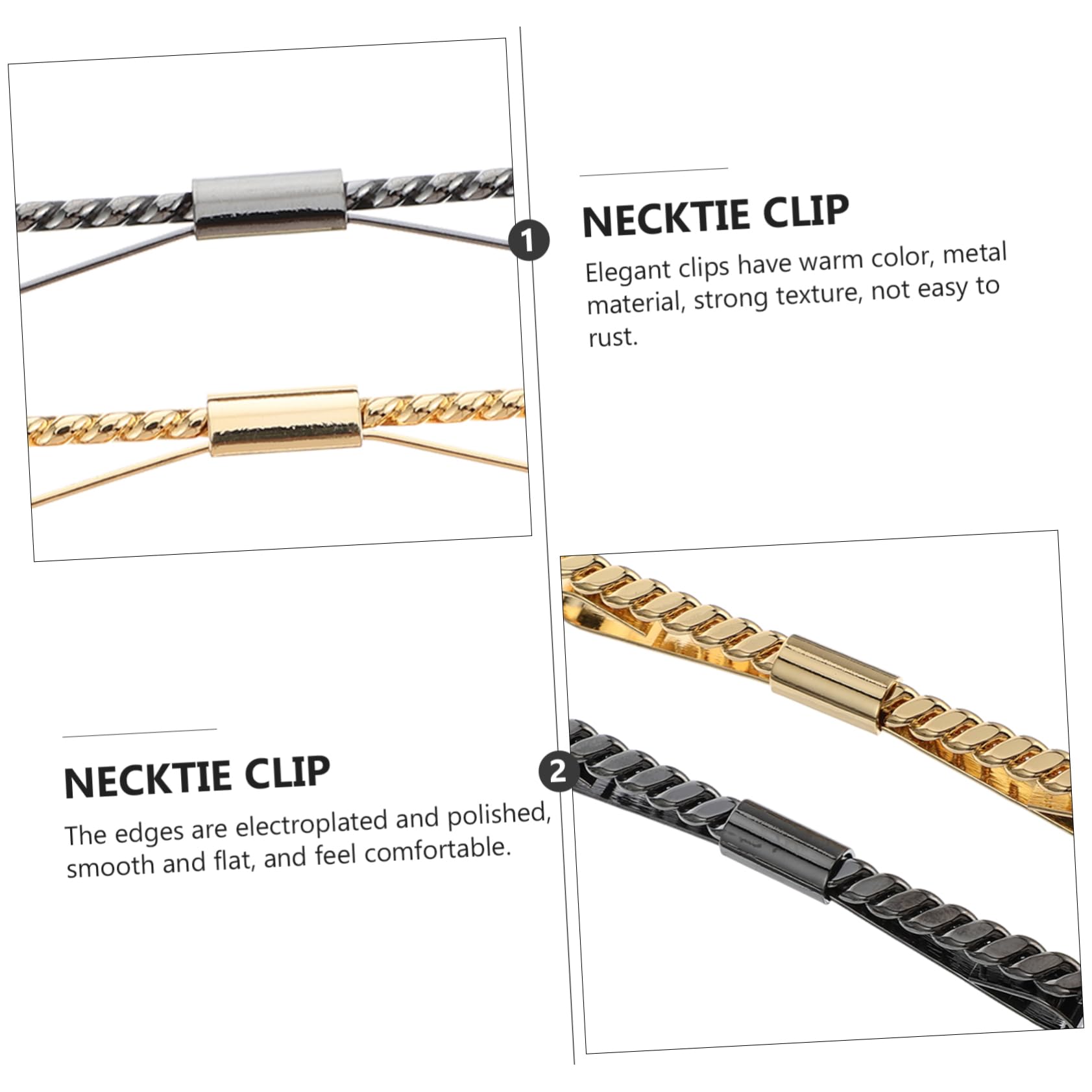 Holibanna Presilla Para Cárdigan Fular ín Clips De Barra De Corbata Broche De Corbata Para Hombre Broche De Corbata De Los Hombres Clip De Corbata Cobre Black