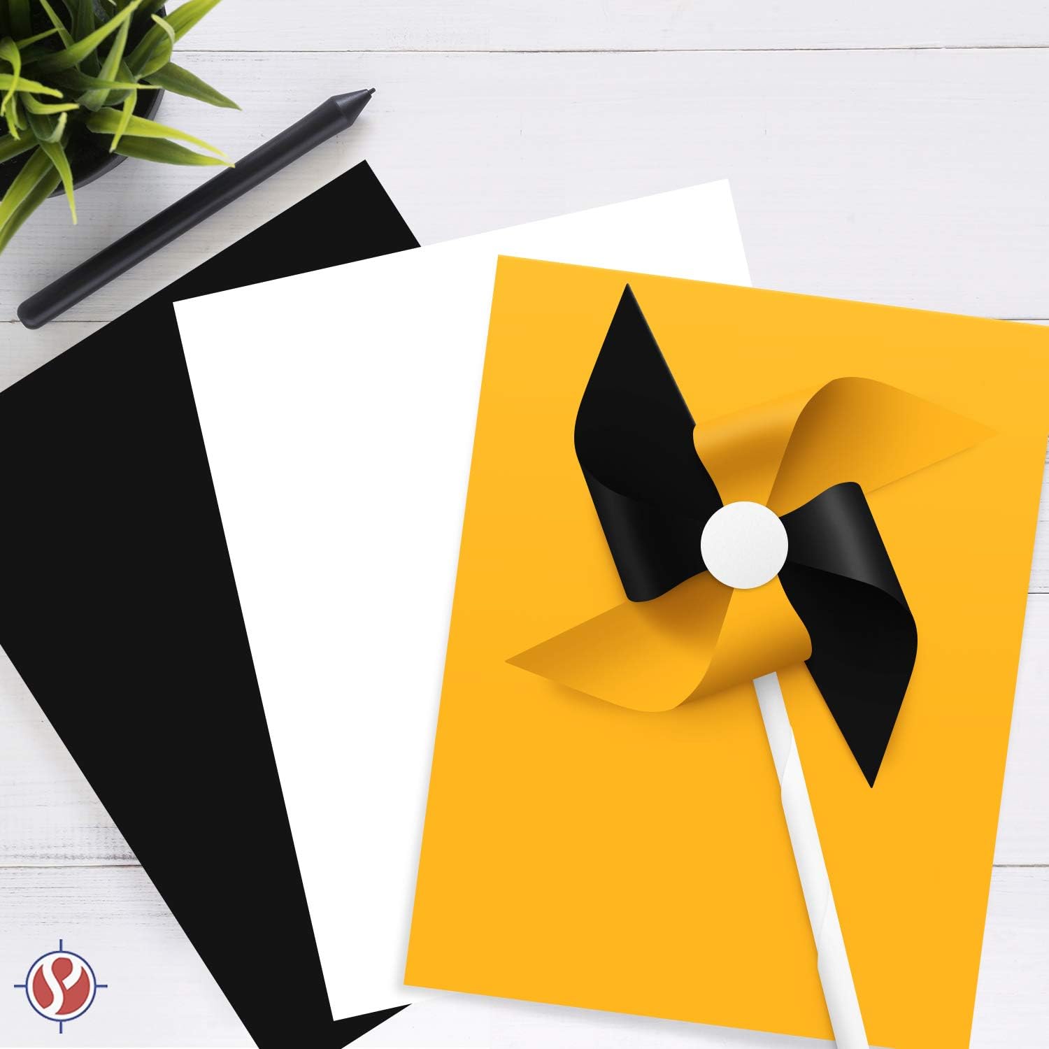 Black Gold and White 8.5 x 11 Color Thick Card Stock Paper Sheets Bulk Set, Make Your Own Art & Crafts Greetings & Invitations, Gift Tags, | 25 Gold, 25 Black, 50 White (100 Total)