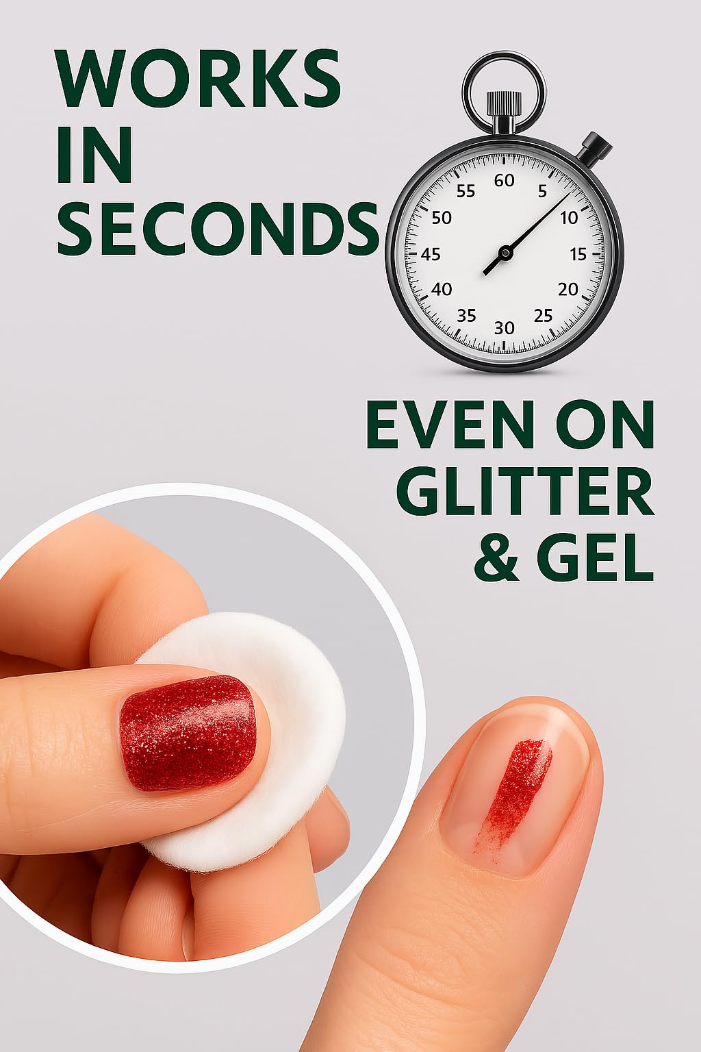 Organic One Acetone Nail Polish Remover - 250 ml | Professional Grade Formula | Fast Drying | Nourishing | Versatile Use | Easy to Use | No Residue - Image 4 thumbnail