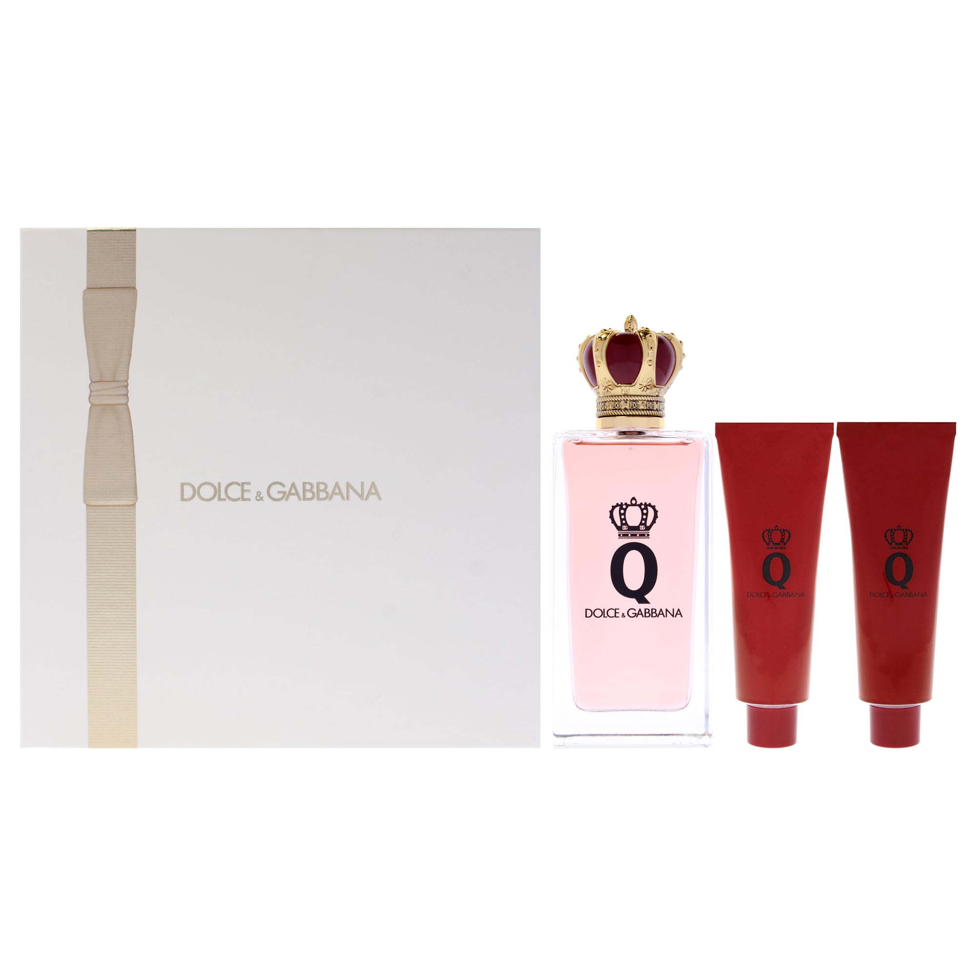 Q by Dolce and Gabbana for Women - 3 Pc Gift Set 3.3oz EDP Spray, 1.69oz Shower Gel, 1.69oz Body Lotion