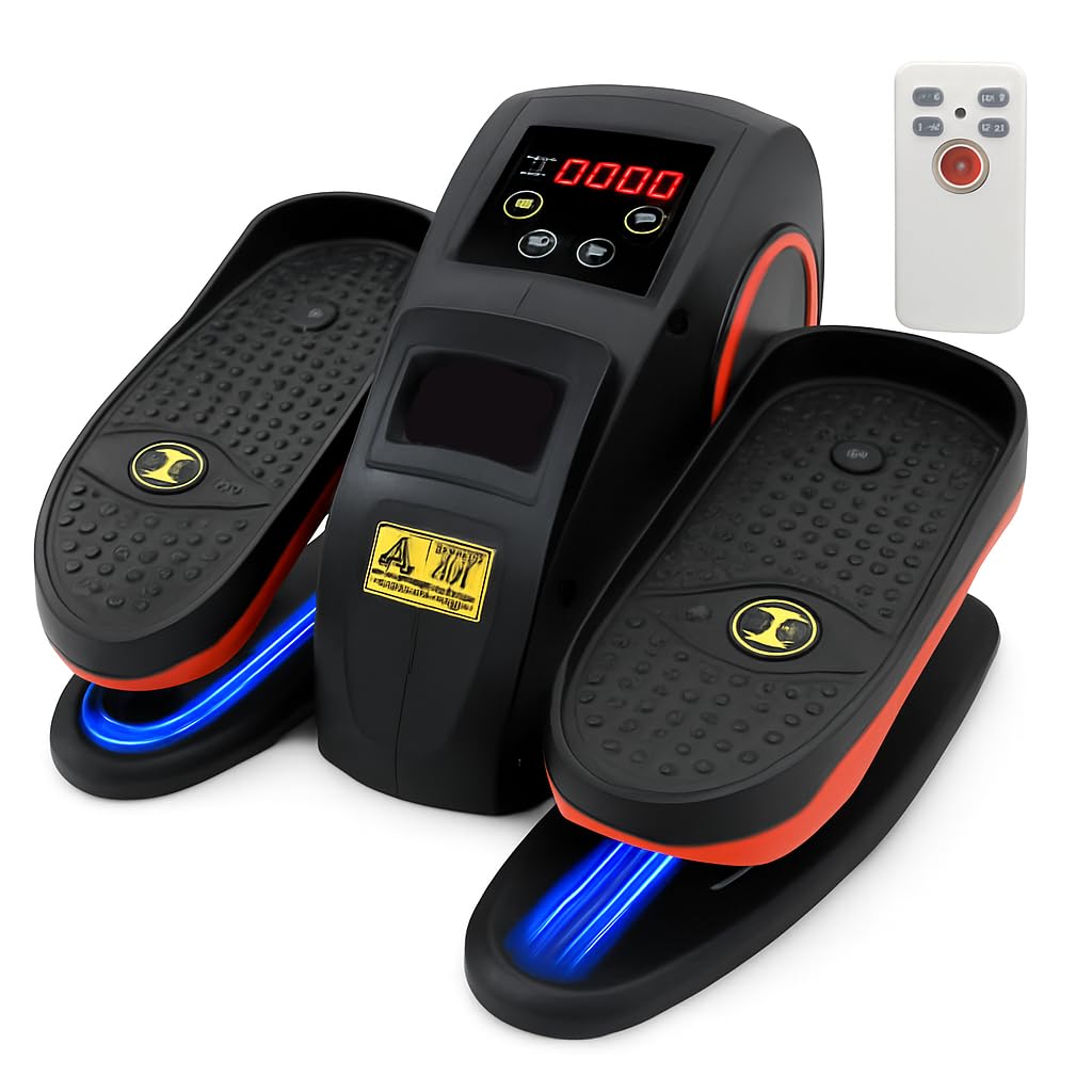 Under Desk Elliptical Machine | Quiet & Portable Seated Pedal Exerciser | 12 Adjustable Speeds, LCD Display & Remote Control | Low-Impact Leg Exerciser for Home, Office & Rehab-image-29