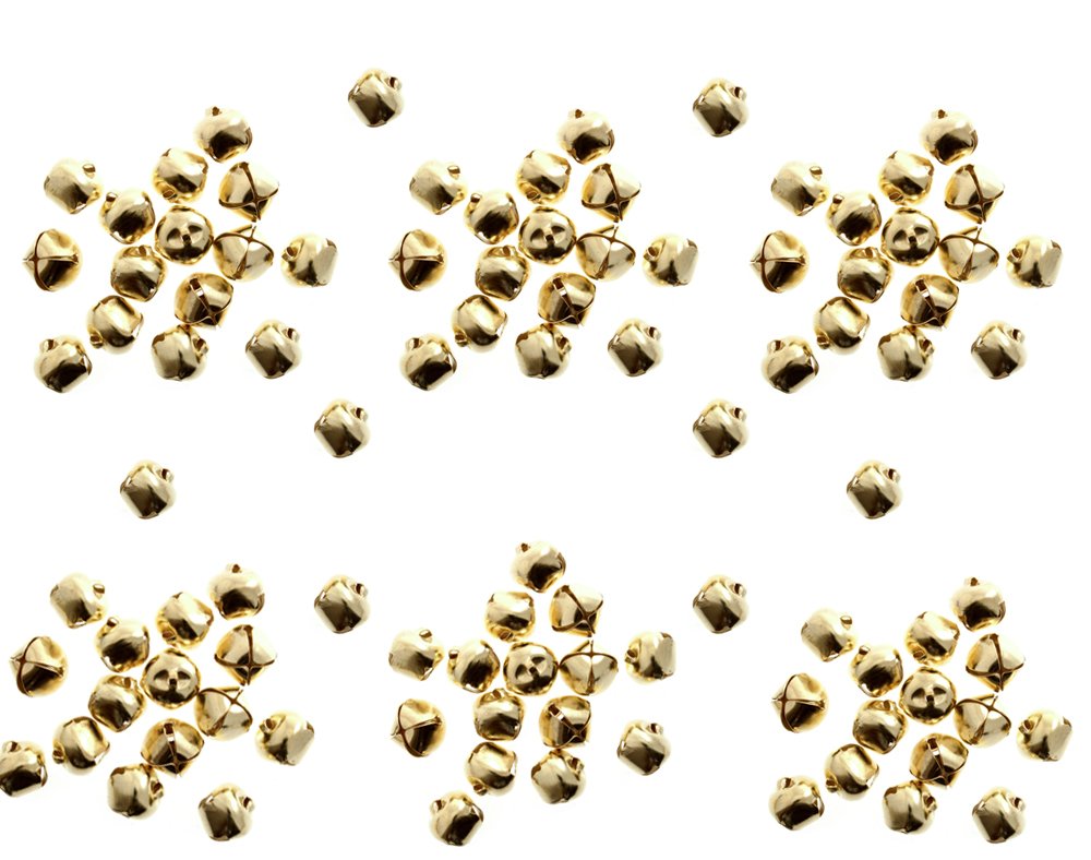 Sale - 100 Mini Gold 6mm Jingle Bells for Crafts | Craft Bells