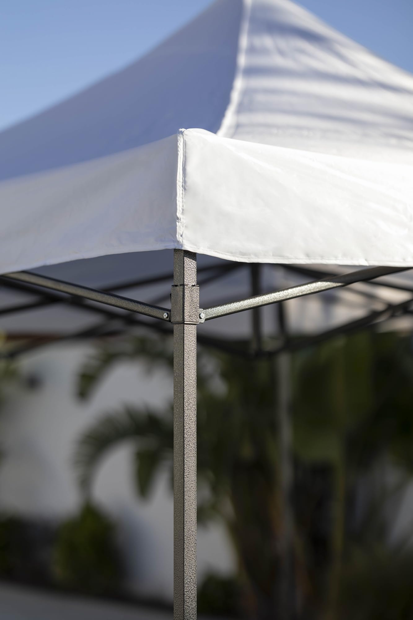 DUPI Gazebo Plegable 3x3 Metros, Cenador, Pergola, Carpas para Exteriores jardín, terrazas, Camping y Playa | Patas_Negras | Blanca